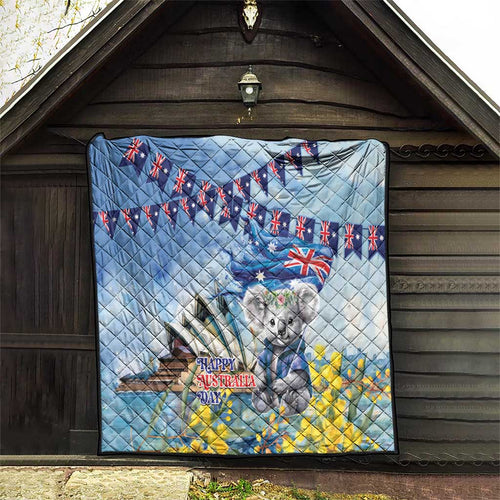 Koala Australia Day Quilt Proud Aussie Sydney Opera House