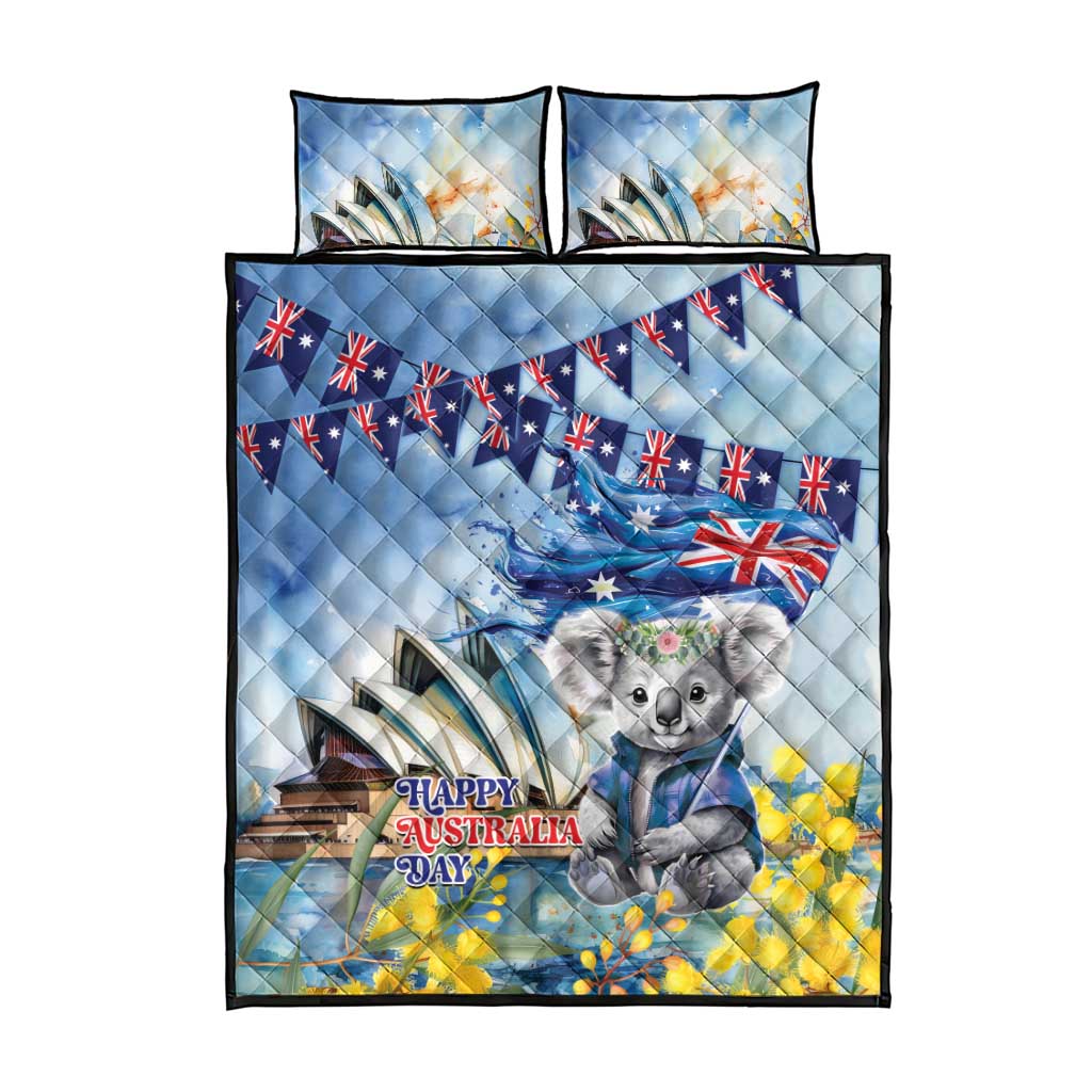 Koala Australia Day Quilt Bed Set Proud Aussie Sydney Opera House