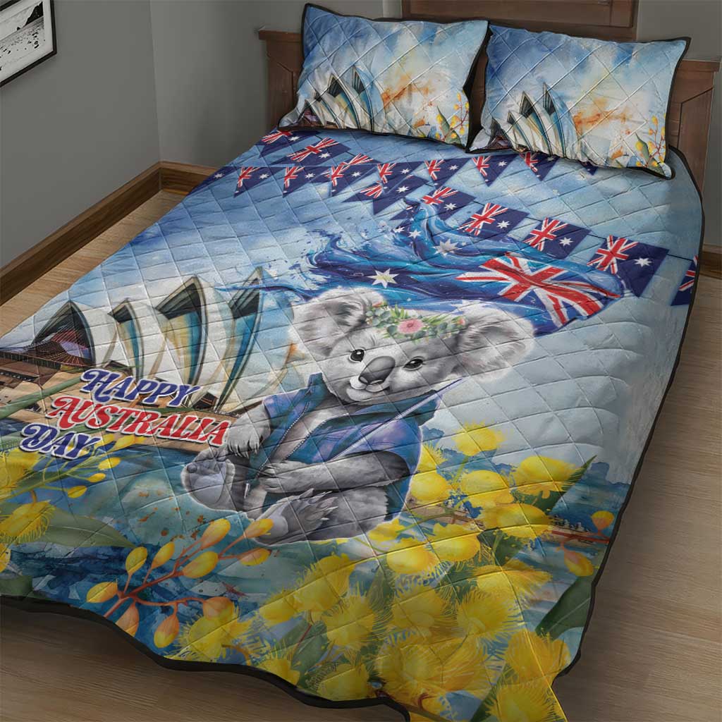 Koala Australia Day Quilt Bed Set Proud Aussie Sydney Opera House