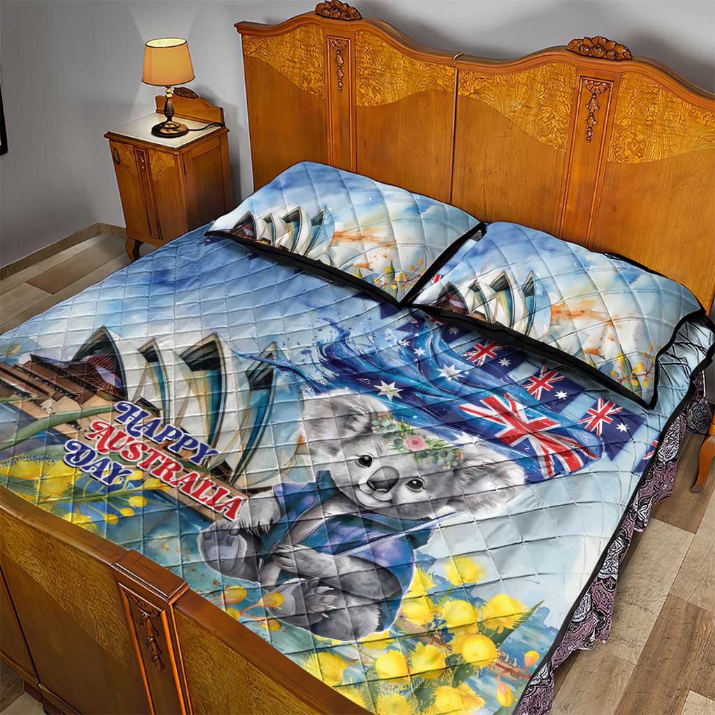 Koala Australia Day Quilt Bed Set Proud Aussie Sydney Opera House