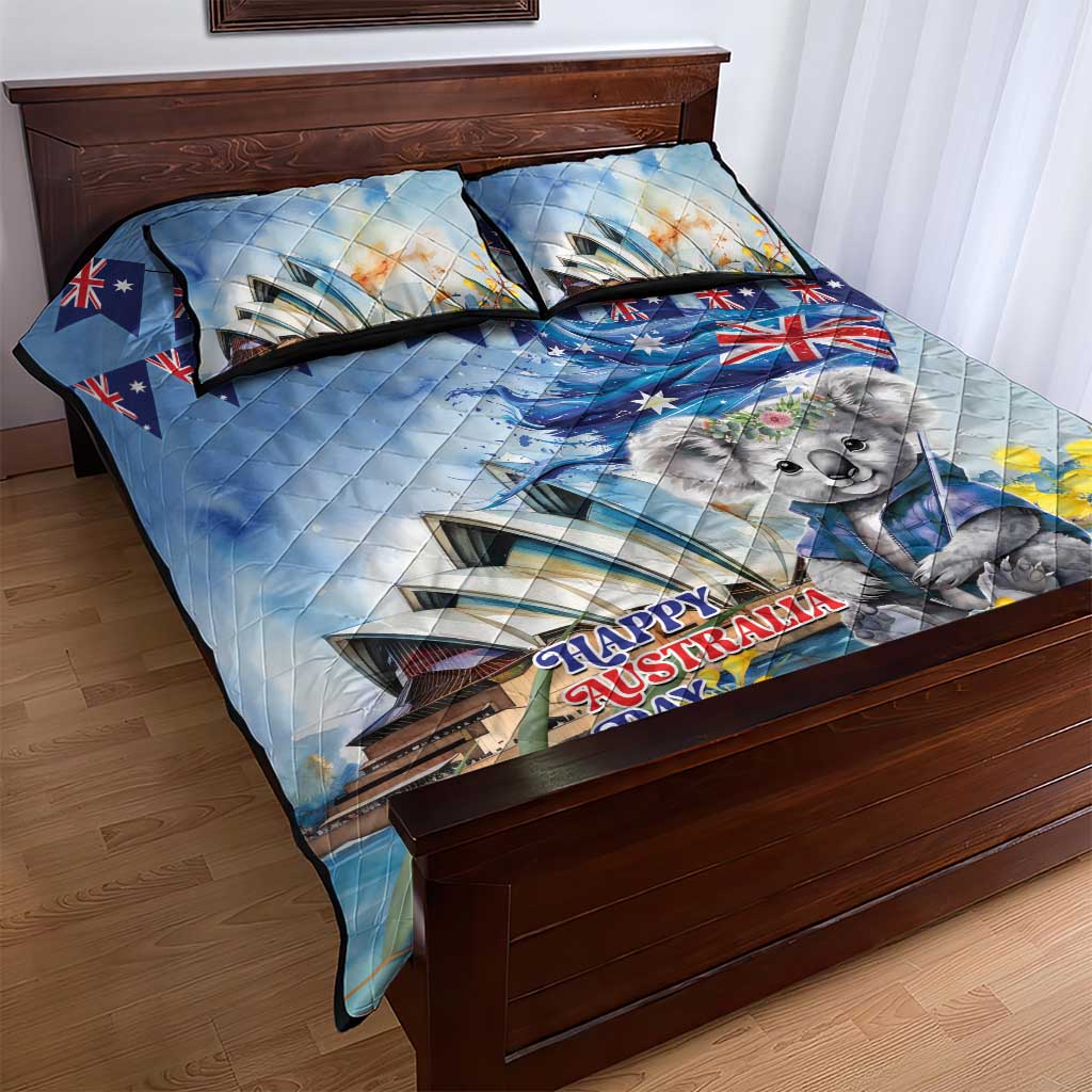 Koala Australia Day Quilt Bed Set Proud Aussie Sydney Opera House