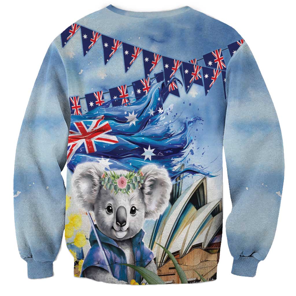 Koala Australia Day Sweatshirt Proud Aussie Sydney Opera House