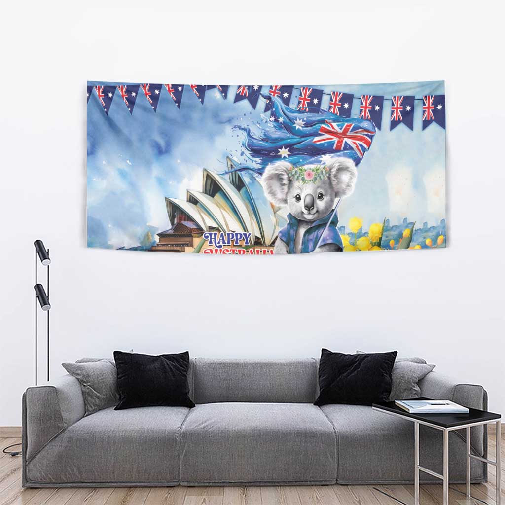 Koala Australia Day Tapestry Proud Aussie Sydney Opera House