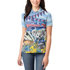 Koala Australia Day Women Polo Shirt Proud Aussie Sydney Opera House