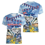 Koala Australia Day Women V-Neck T-Shirt Proud Aussie Sydney Opera House