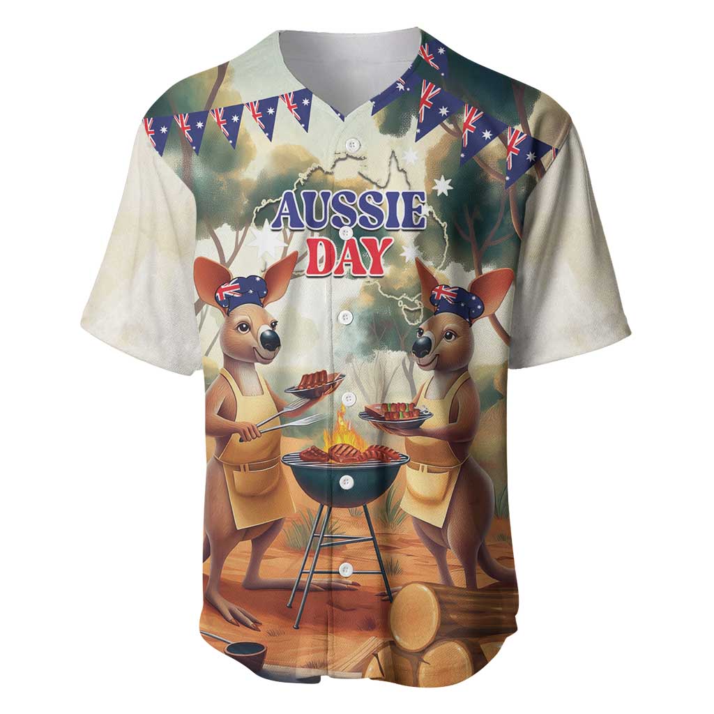 Kangaroos Australia Day Baseball Jersey It's Barbecue Time