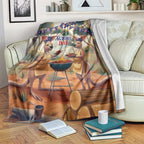 Kangaroos Australia Day Blanket It's Barbecue Time