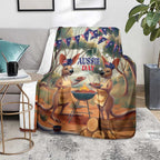 Kangaroos Australia Day Blanket It's Barbecue Time