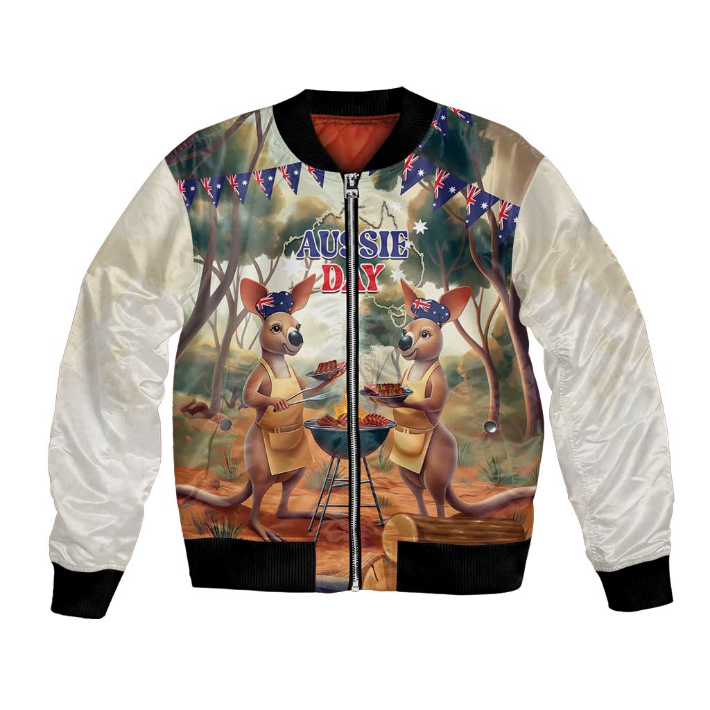 Kangaroos Australia Day Bomber Jacket It's Barbecue Time