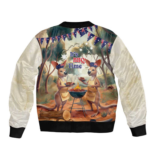 Kangaroos Australia Day Bomber Jacket It's Barbecue Time