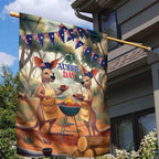 Kangaroos Australia Day Garden Flag It's Barbecue Time