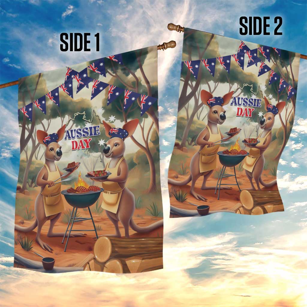 Kangaroos Australia Day Garden Flag It's Barbecue Time
