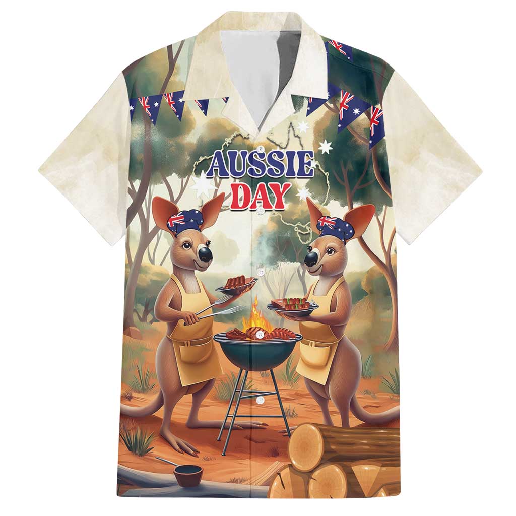 Kangaroos Australia Day Hawaiian Shirt It's Barbecue Time