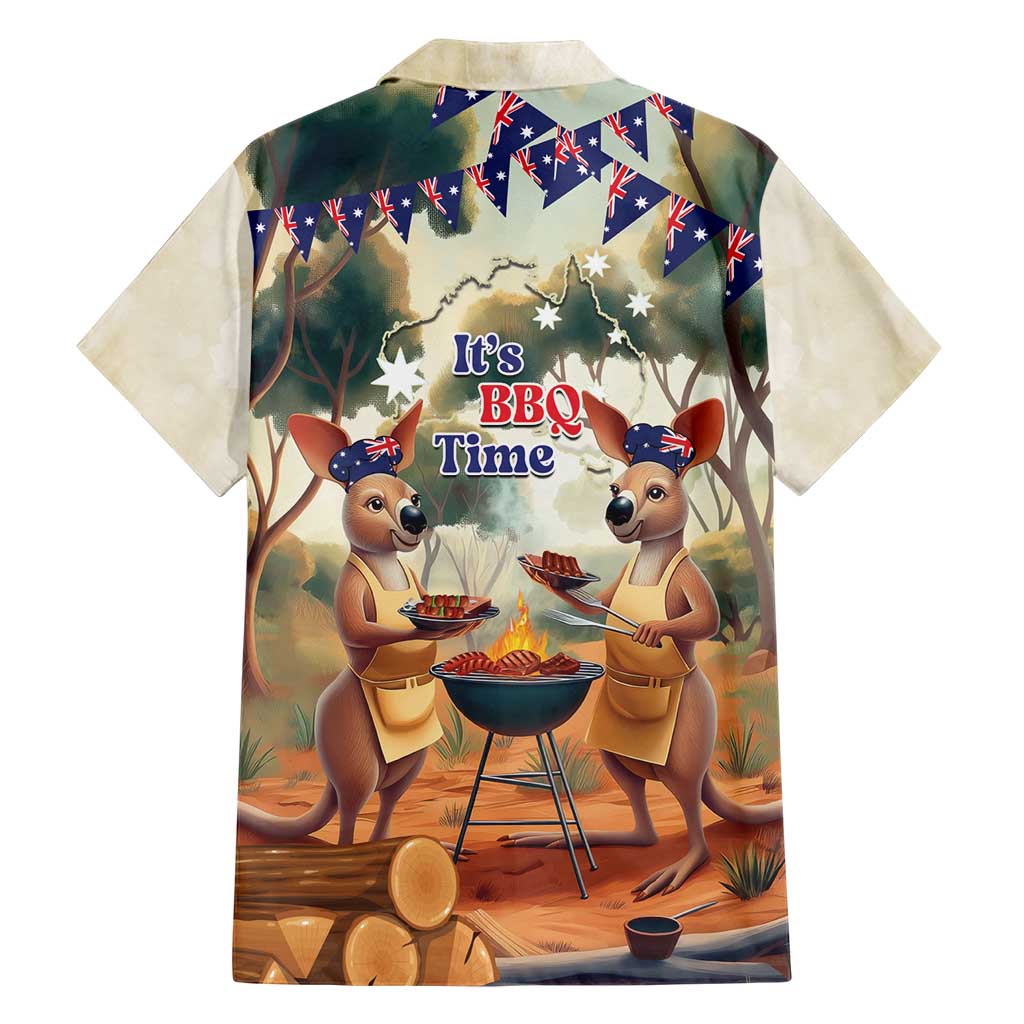 Kangaroos Australia Day Hawaiian Shirt It's Barbecue Time