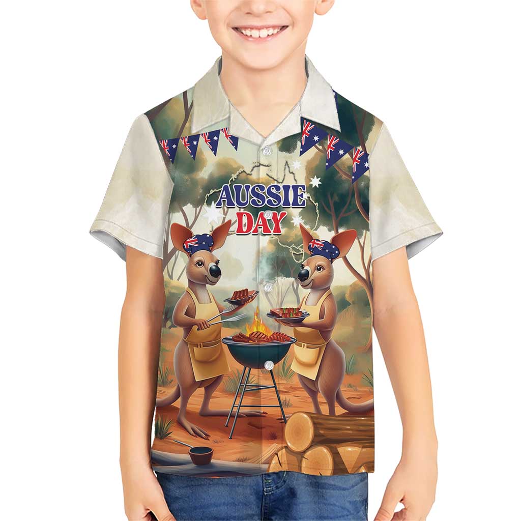 Kangaroos Australia Day Hawaiian Shirt It's Barbecue Time