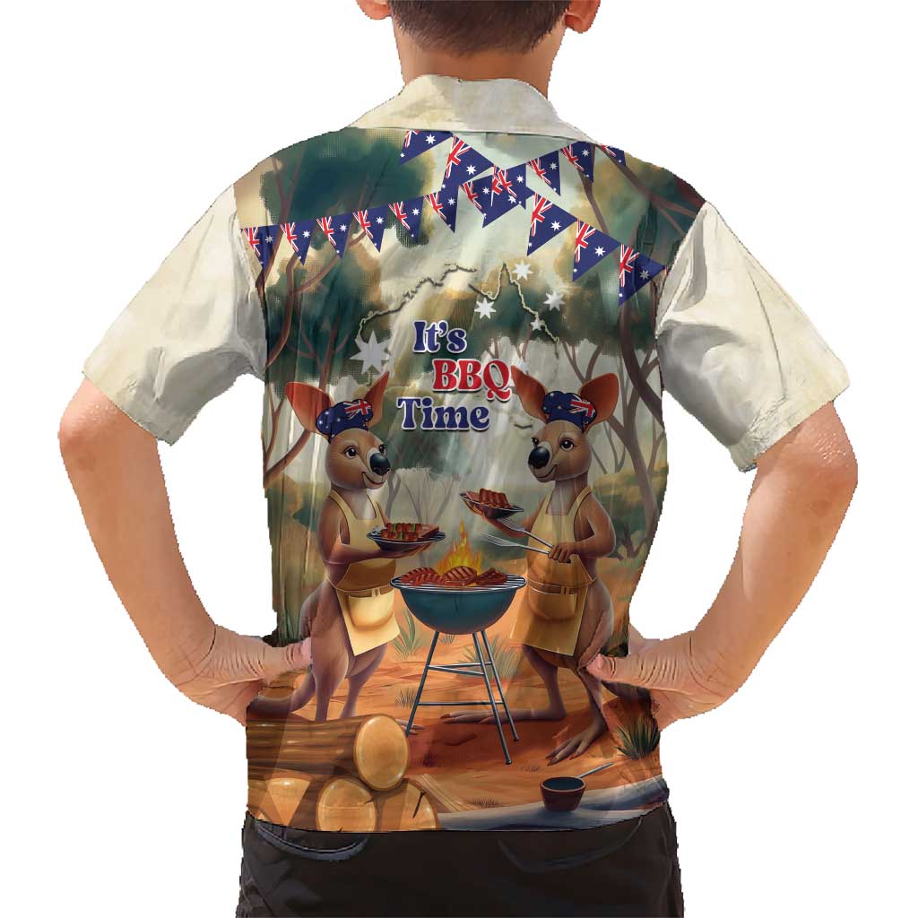 Kangaroos Australia Day Hawaiian Shirt It's Barbecue Time
