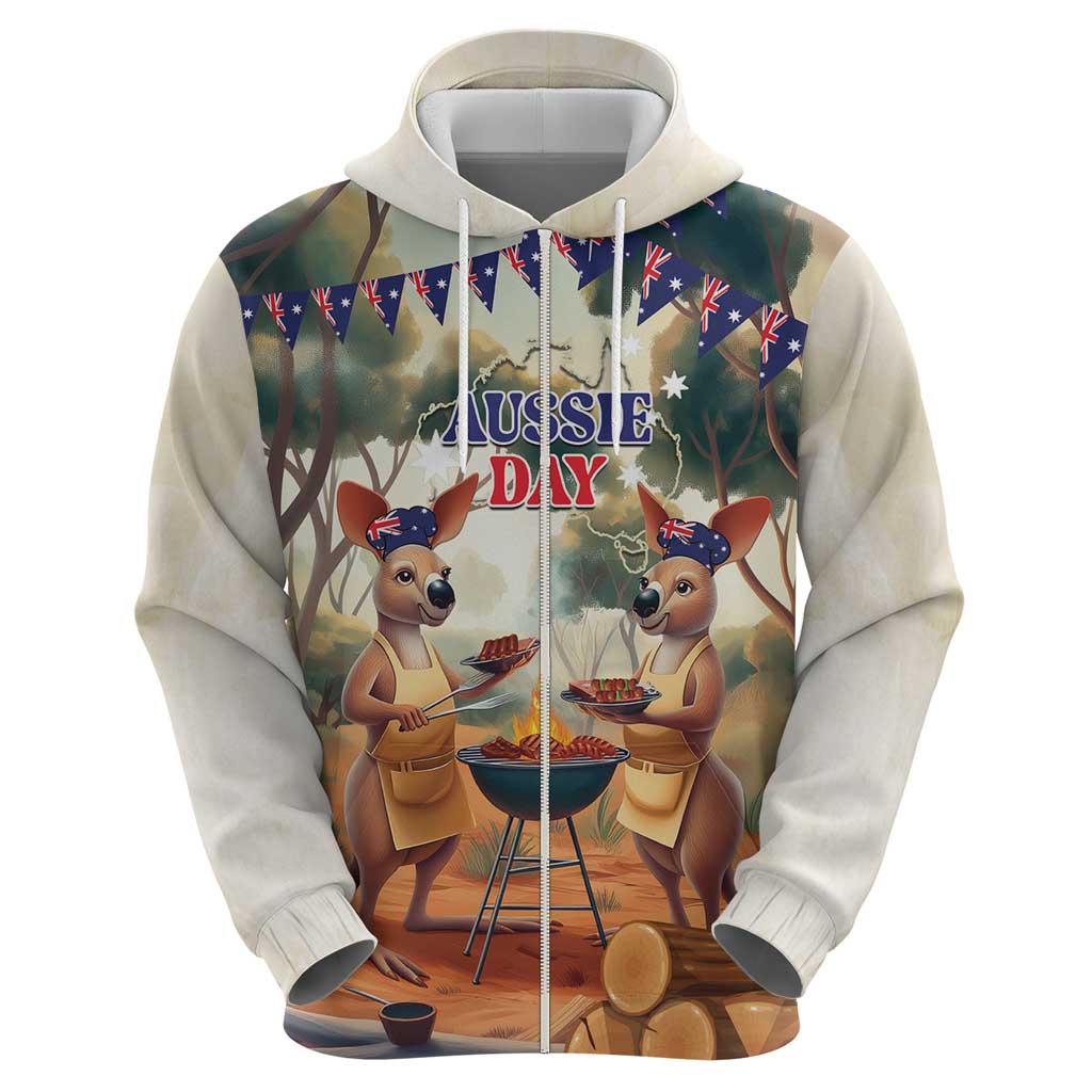 Kangaroos Australia Day Hoodie It's Barbecue Time
