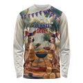 Kangaroos Australia Day Long Sleeve Shirt It's Barbecue Time