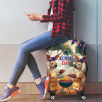 Kangaroos Australia Day Luggage Cover It's Barbecue Time