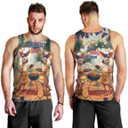 Kangaroos Australia Day Men Tank Top It's Barbecue Time