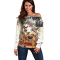 Kangaroos Australia Day Off Shoulder Sweater It's Barbecue Time