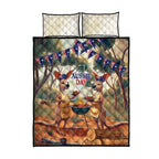 Kangaroos Australia Day Quilt Bed Set It's Barbecue Time