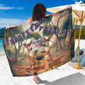 Kangaroos Australia Day Sarong It's Barbecue Time