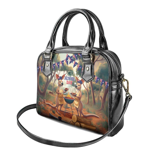 Kangaroos Australia Day Shoulder Handbag It's Barbecue Time