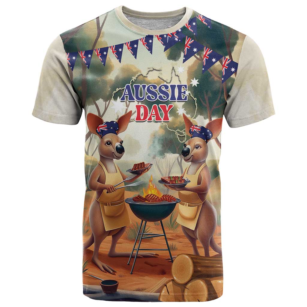 Kangaroos Australia Day T Shirt It's Barbecue Time
