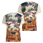 Kangaroos Australia Day Women V-Neck T-Shirt It's Barbecue Time