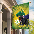 Tasimania Devil Australia Day Garden Flag Aussie Aussie Aussie Oi! Oi! Oi! - Green