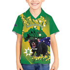 Tasimania Devil Australia Day Hawaiian Shirt Aussie Aussie Aussie Oi! Oi! Oi! - Green