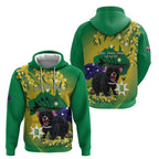 Tasimania Devil Australia Day Hoodie Aussie Aussie Aussie Oi! Oi! Oi! - Green