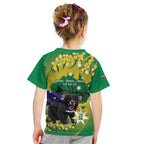 Tasimania Devil Australia Day Kid T Shirt Aussie Aussie Aussie Oi! Oi! Oi! - Green