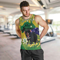 Tasimania Devil Australia Day Men Tank Top Aussie Aussie Aussie Oi! Oi! Oi! - Green