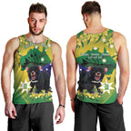 Tasimania Devil Australia Day Men Tank Top Aussie Aussie Aussie Oi! Oi! Oi! - Green