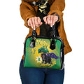 Tasimania Devil Australia Day Shoulder Handbag Aussie Aussie Aussie Oi! Oi! Oi! - Green
