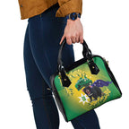 Tasimania Devil Australia Day Shoulder Handbag Aussie Aussie Aussie Oi! Oi! Oi! - Green