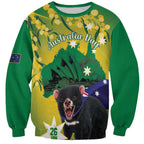 Tasimania Devil Australia Day Sweatshirt Aussie Aussie Aussie Oi! Oi! Oi! - Green