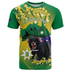 Tasimania Devil Australia Day T Shirt Aussie Aussie Aussie Oi! Oi! Oi! - Green