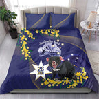 Tasimania Devil Australia Day Bedding Set Aussie Aussie Aussie Oi! Oi! Oi! - Blue