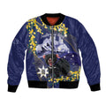 Tasimania Devil Australia Day Bomber Jacket Aussie Aussie Aussie Oi! Oi! Oi! - Blue
