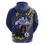 Tasimania Devil Australia Day Hoodie Aussie Aussie Aussie Oi! Oi! Oi! - Blue