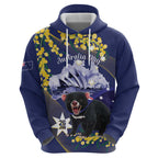 Tasimania Devil Australia Day Hoodie Aussie Aussie Aussie Oi! Oi! Oi! - Blue