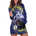 Tasimania Devil Australia Day Hoodie Dress Aussie Aussie Aussie Oi! Oi! Oi! - Blue