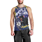 Tasimania Devil Australia Day Men Tank Top Aussie Aussie Aussie Oi! Oi! Oi! - Blue
