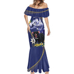 Tasimania Devil Australia Day Mermaid Dress Aussie Aussie Aussie Oi! Oi! Oi! - Blue