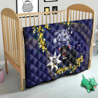 Tasimania Devil Australia Day Quilt Aussie Aussie Aussie Oi! Oi! Oi! - Blue