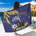 Tasimania Devil Australia Day Sarong Aussie Aussie Aussie Oi! Oi! Oi! - Blue