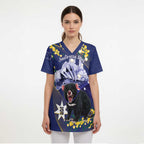 Tasimania Devil Australia Day Scrub Top Aussie Aussie Aussie Oi! Oi! Oi! - Blue - Aussie Hoodie